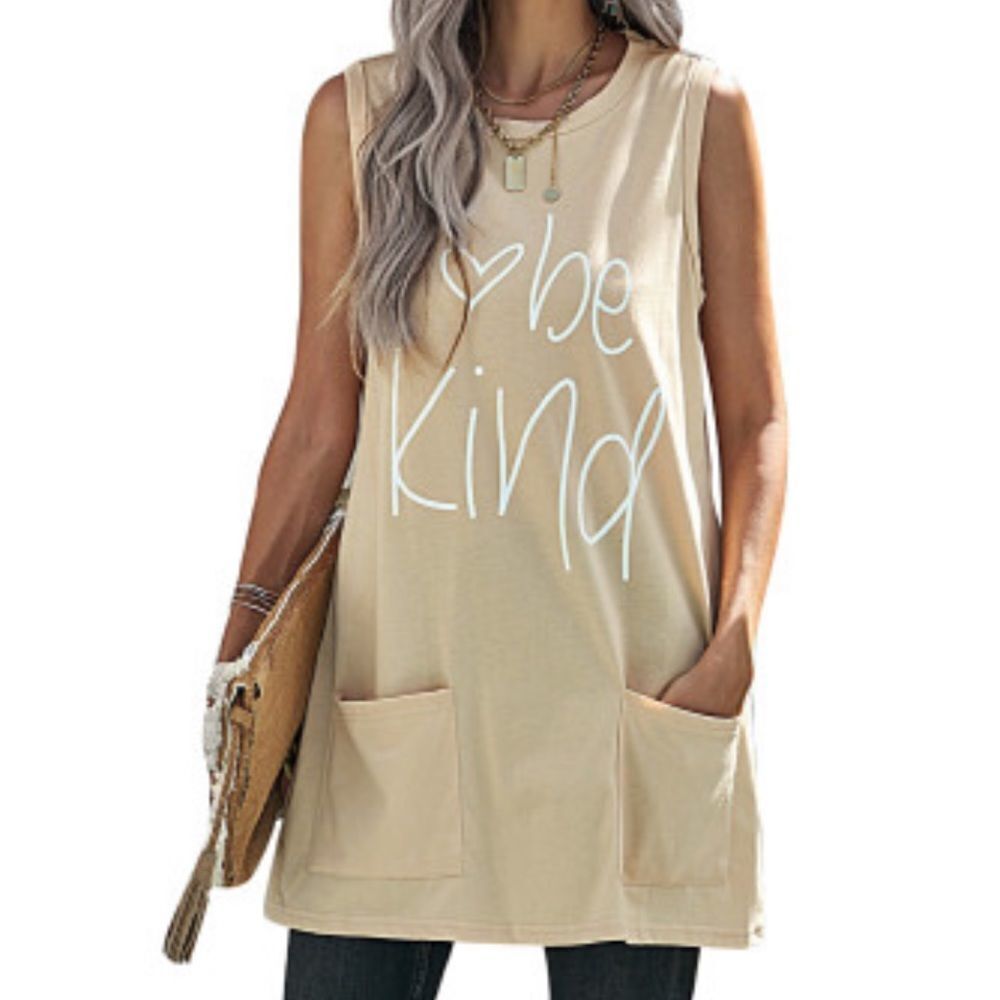 BE KIND tank top / dress with pockets